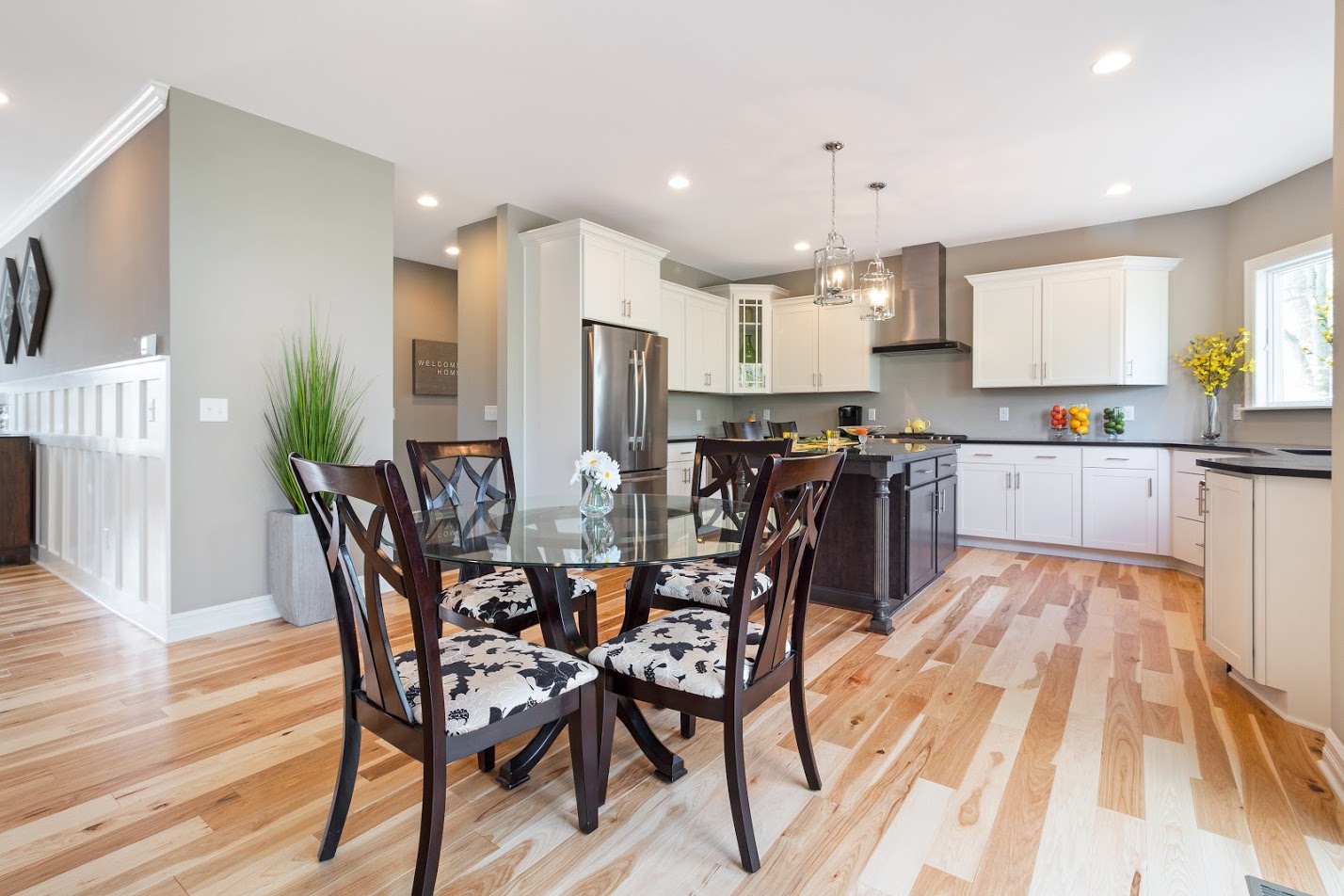 hardwood floor kitchen interior