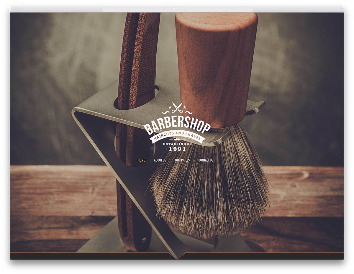 barber shop home page
