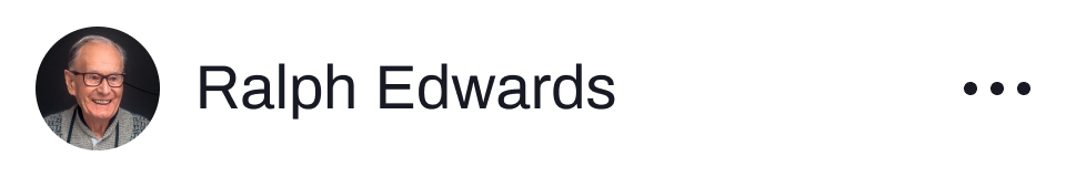 Screenshot of chat session with Ralph Edwards on Conpago app