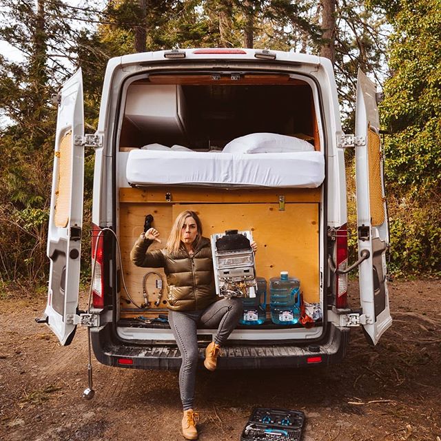 Nikki’s Cosy Log Cabin Inspired Ford Transit 250 Van Conversion the van conversion guide e-book