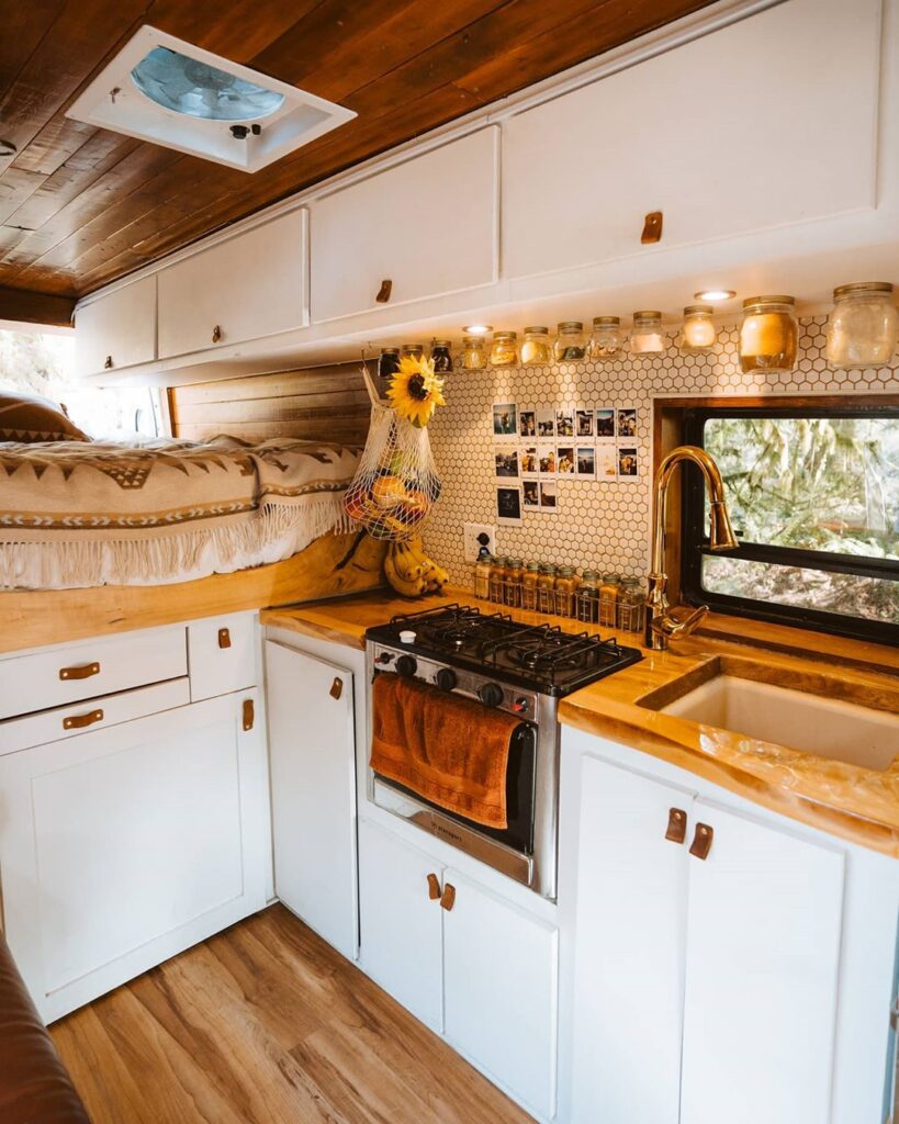Nikki’s Cosy Log Cabin Inspired Ford Transit 250 Van Conversion the van conversion guide e-book