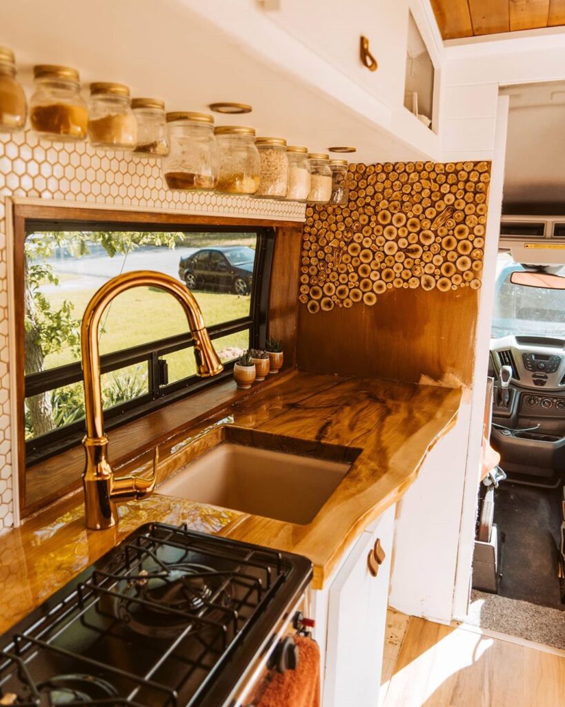 Nikki’s Cosy Log Cabin Inspired Ford Transit 250 Van Conversion the van conversion guide e-book