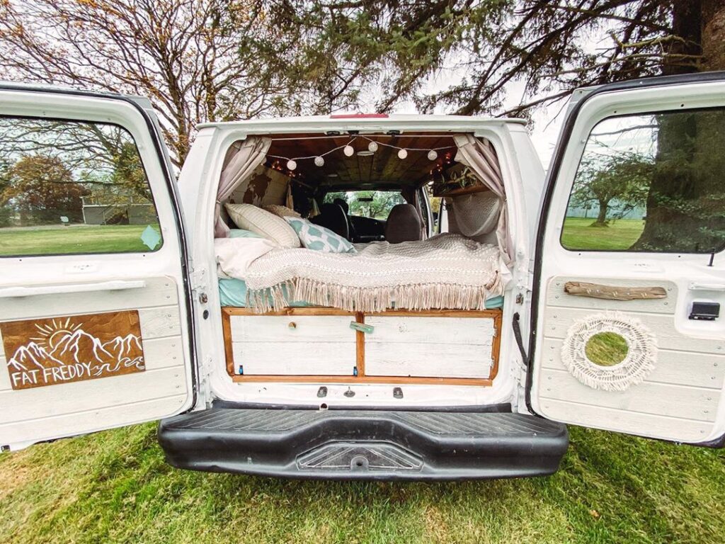 Clayton and Alyssa’s Self-Converted 2002 Ford E150 Econoline