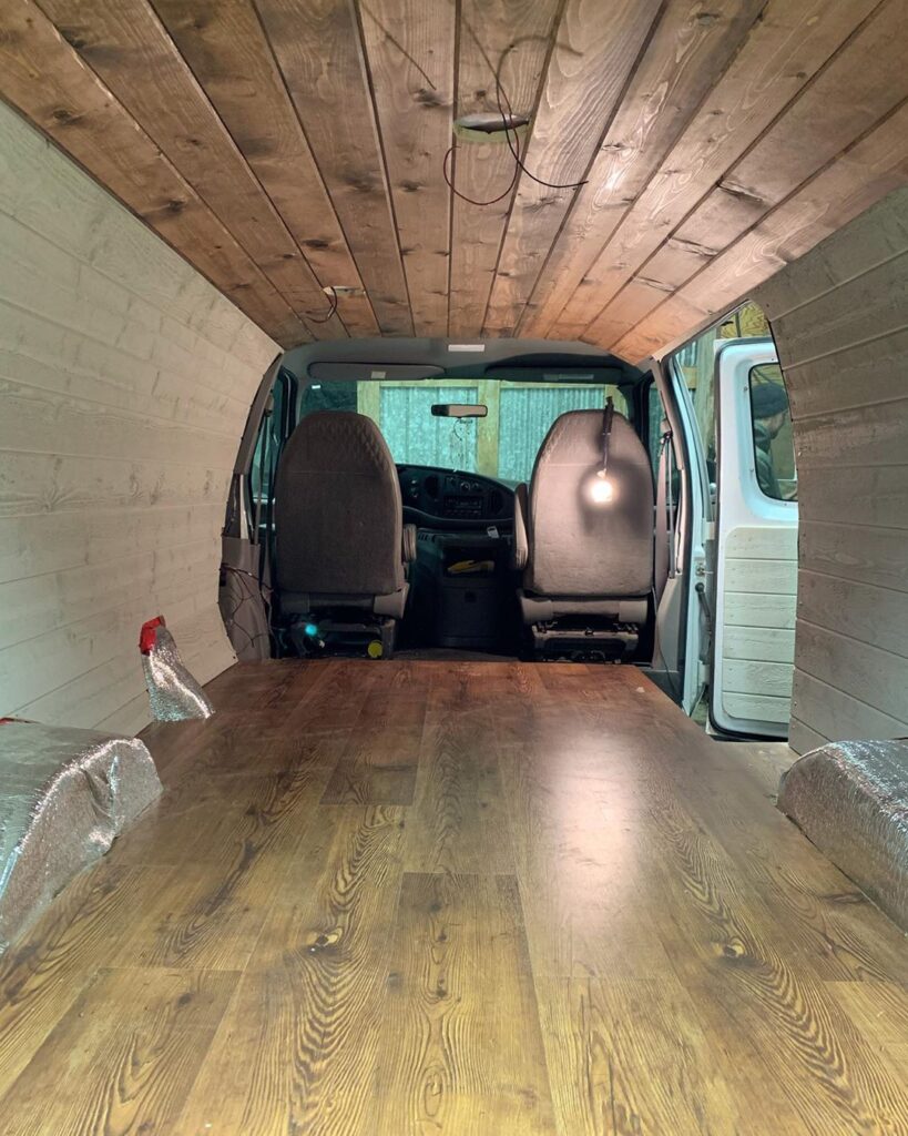 Clayton and Alyssa’s Self-Converted 2002 Ford E150 Econoline
