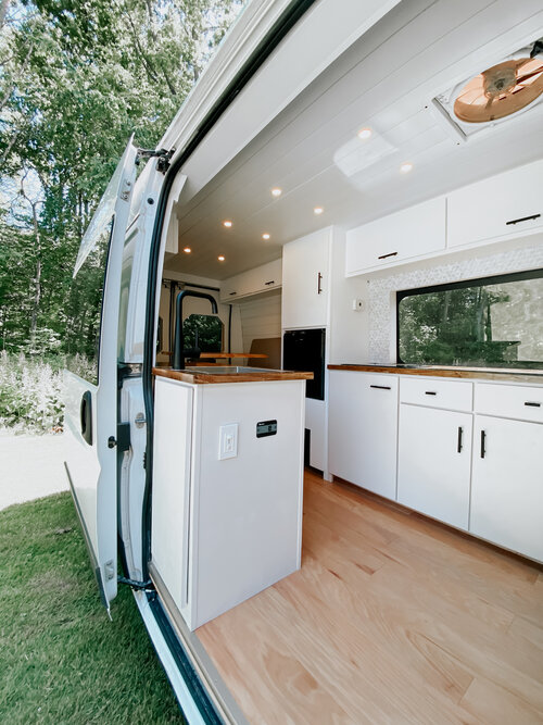 Kara and Cole’s Modern Honeymoon 159 Extended ProMaster Van Conversion the van conversion guide e-book