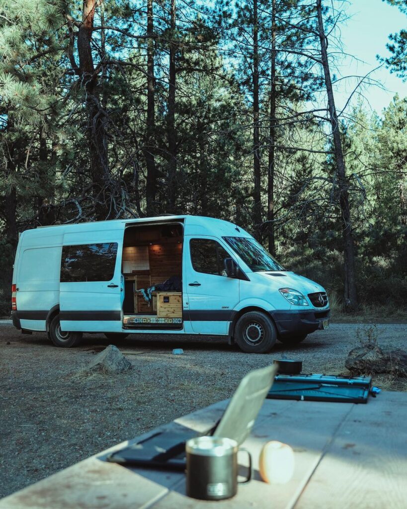 Shane’s Beautifully Hand-Crafted Wooden 2013 Mercedes Sprinter Van Conversion