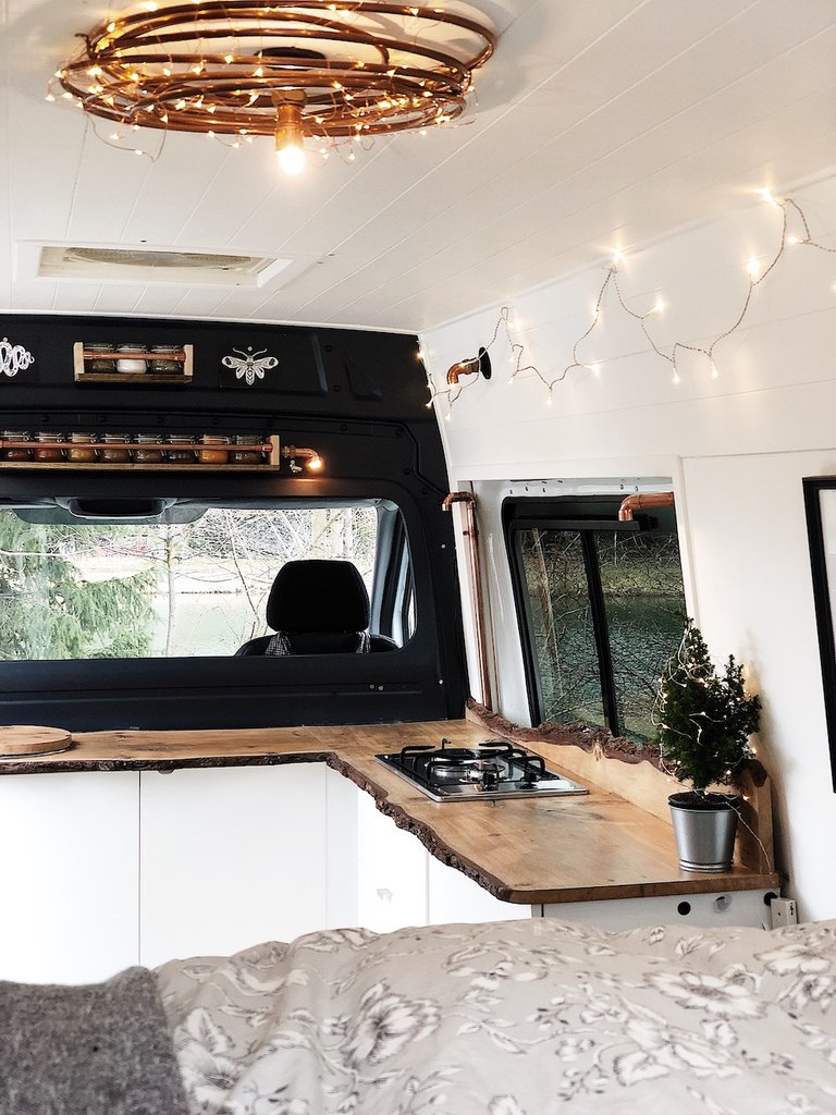 Jacqui’s Modern-Apartment-Like Mercedes Sprinter Van Conversion the van conversion guide ebook