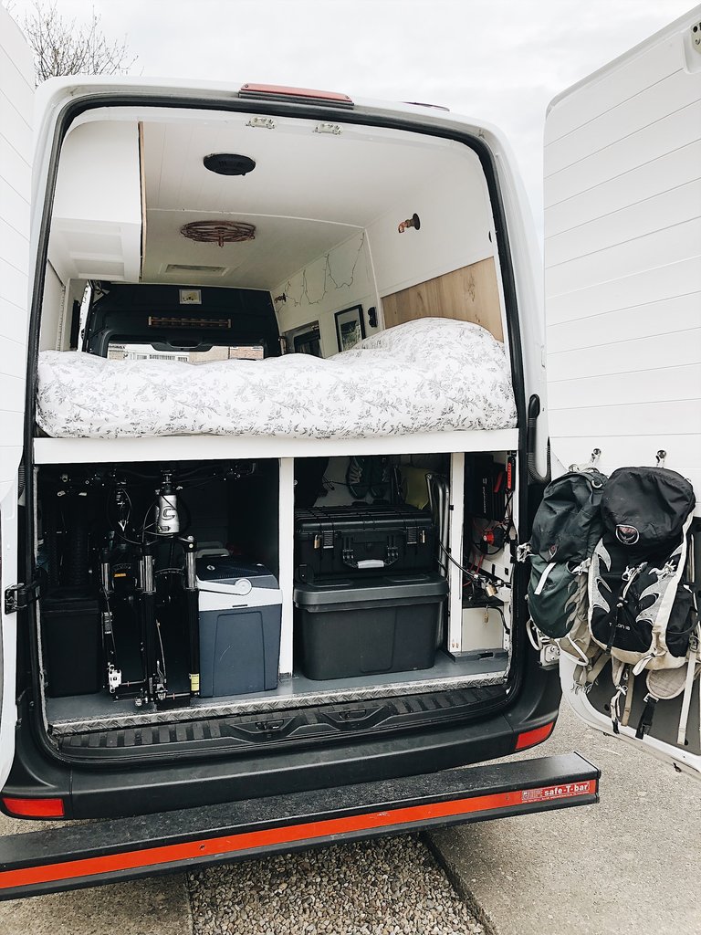 Jacqui’s Modern-Apartment-Like Mercedes Sprinter Van Conversion the van conversion guide ebook