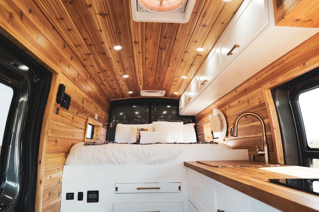 Eric and Kalsey’s ‘Show on the Road’ Ford Transit Van Conversion