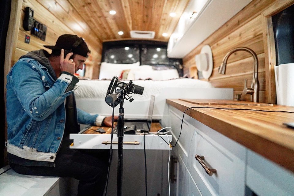 Eric and Kalsey’s ‘Show on the Road’ Ford Transit Van Conversion