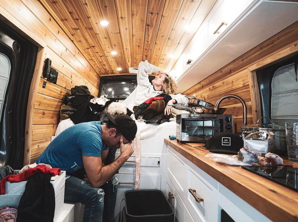 Eric and Kalsey’s ‘Show on the Road’ Ford Transit Van Conversion