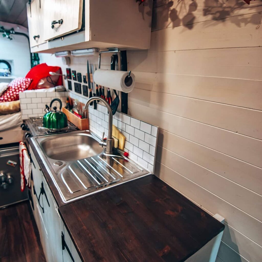 Peugeot van conversion kitchen