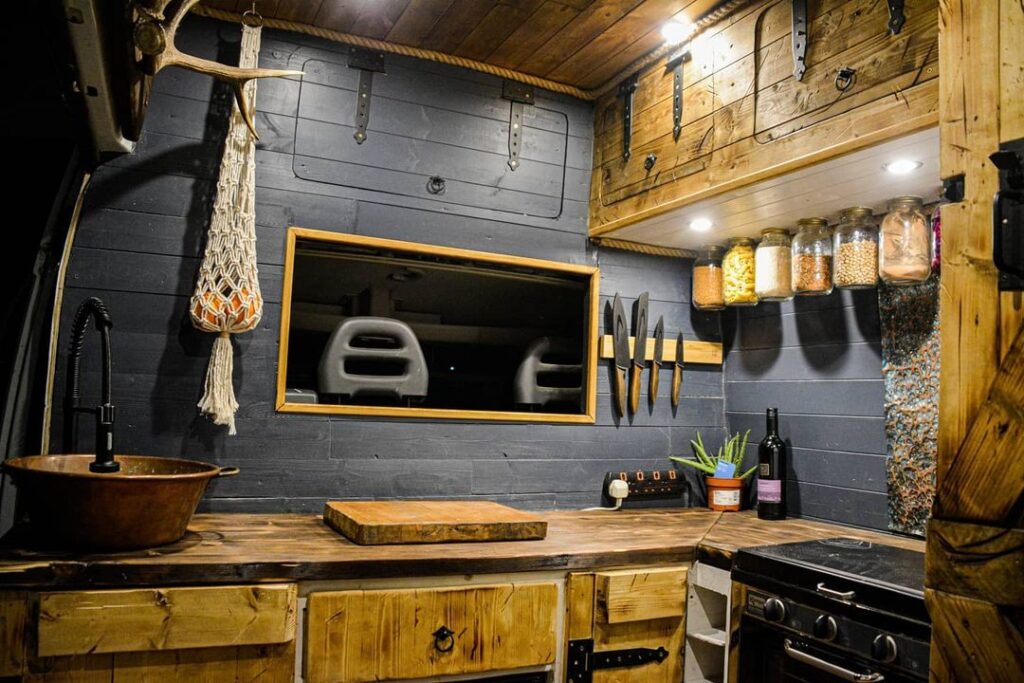 van conversion kitchen