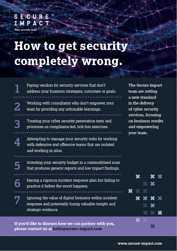 How to get security completely wrong
