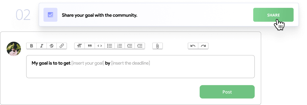 Encourage them to
post in the community