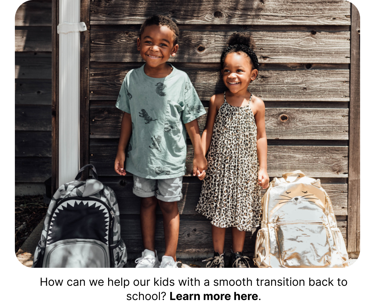 How can we help our kids with a smooth transition back to school? Learn more here.