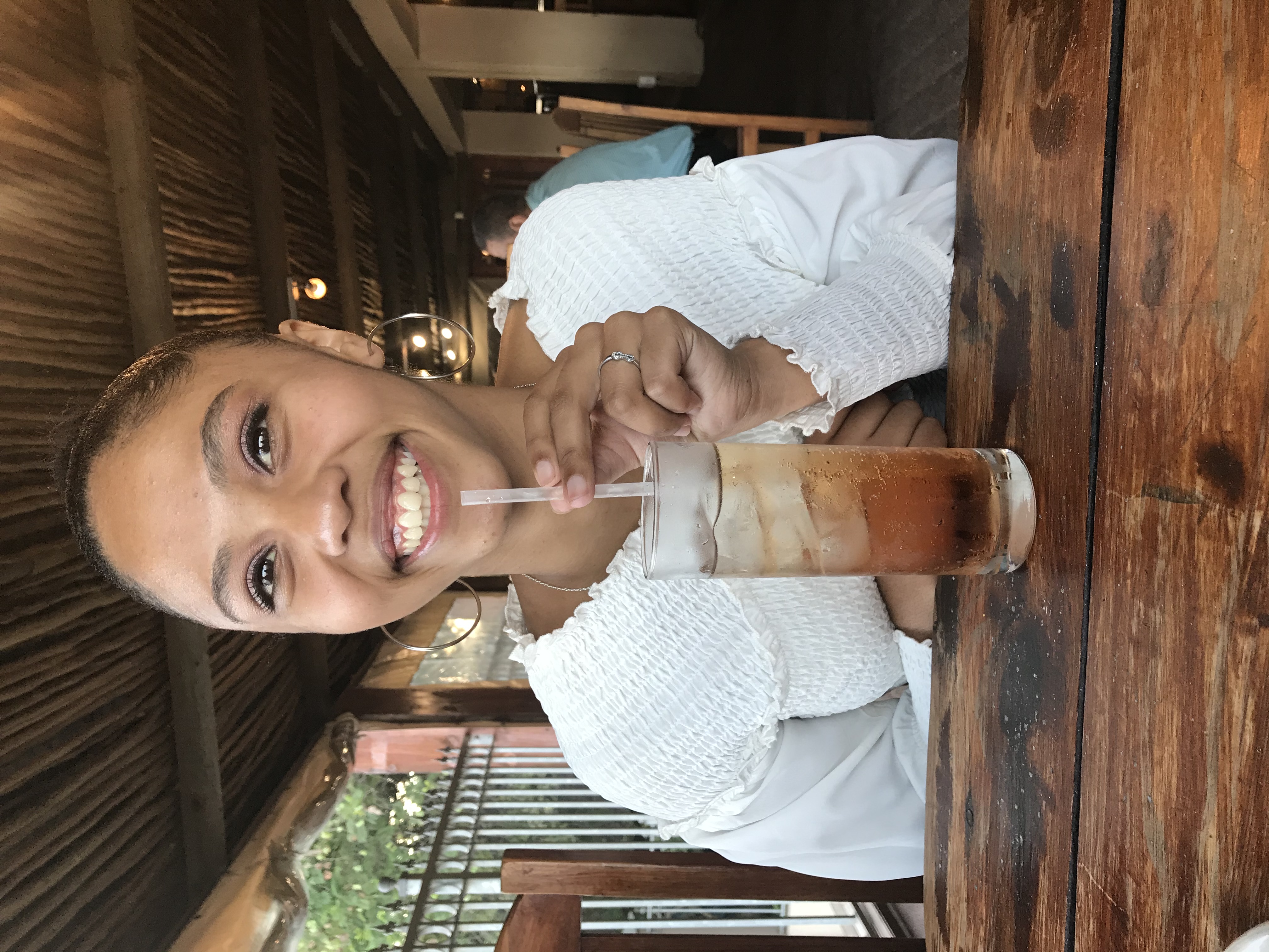 Image of myself drinking a cola tonic

