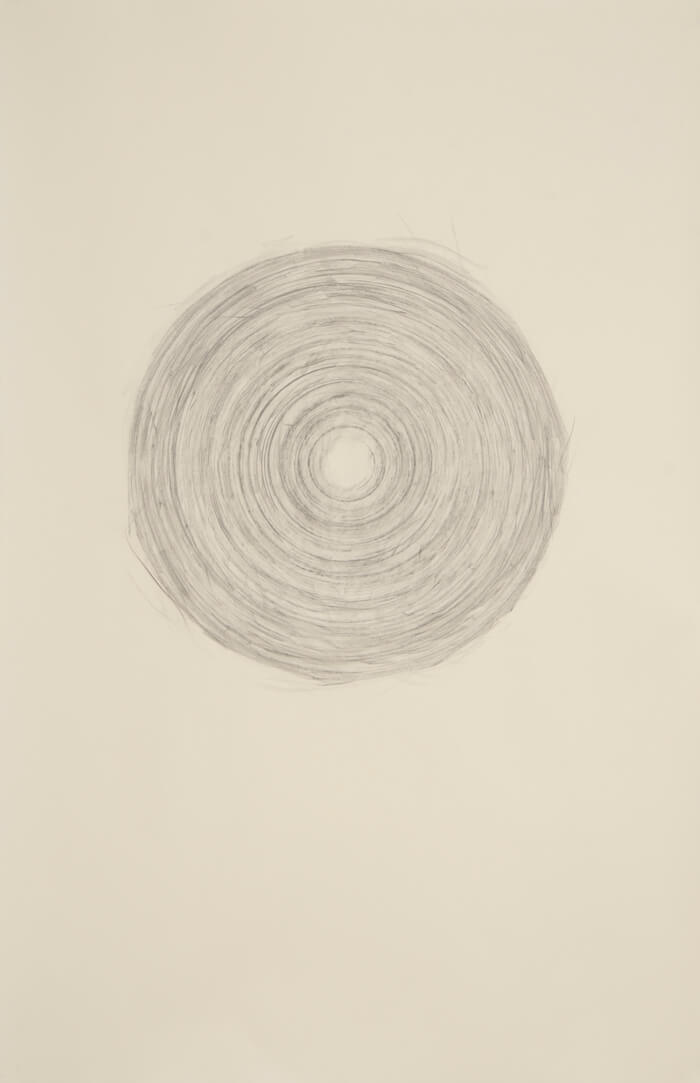 Paper Reel Rubbing R | graphite on paper, 40 x 26 inches, 2010