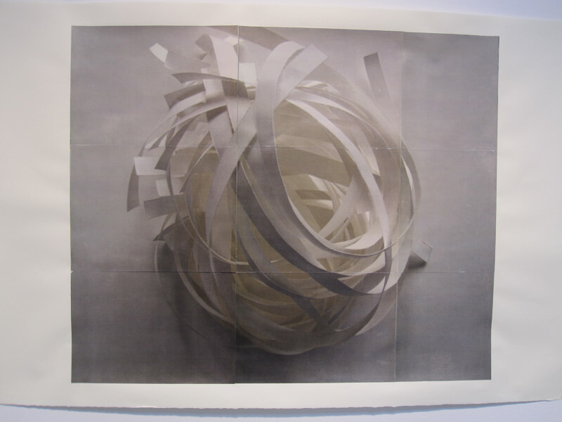 Luminous Sphere #2 | photocopy transfer, acrylic, 40 x 26 inches, 2011