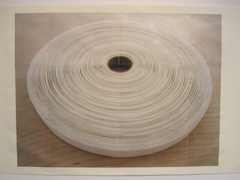 Paper Reel #2 | photocopy transfer, acrylic, 40 x 26 inches, 2011
