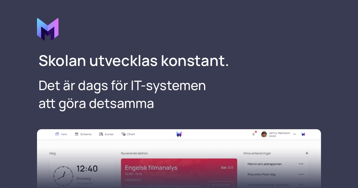 Meitner Skolplattform - Skolans nya helhetslösning
