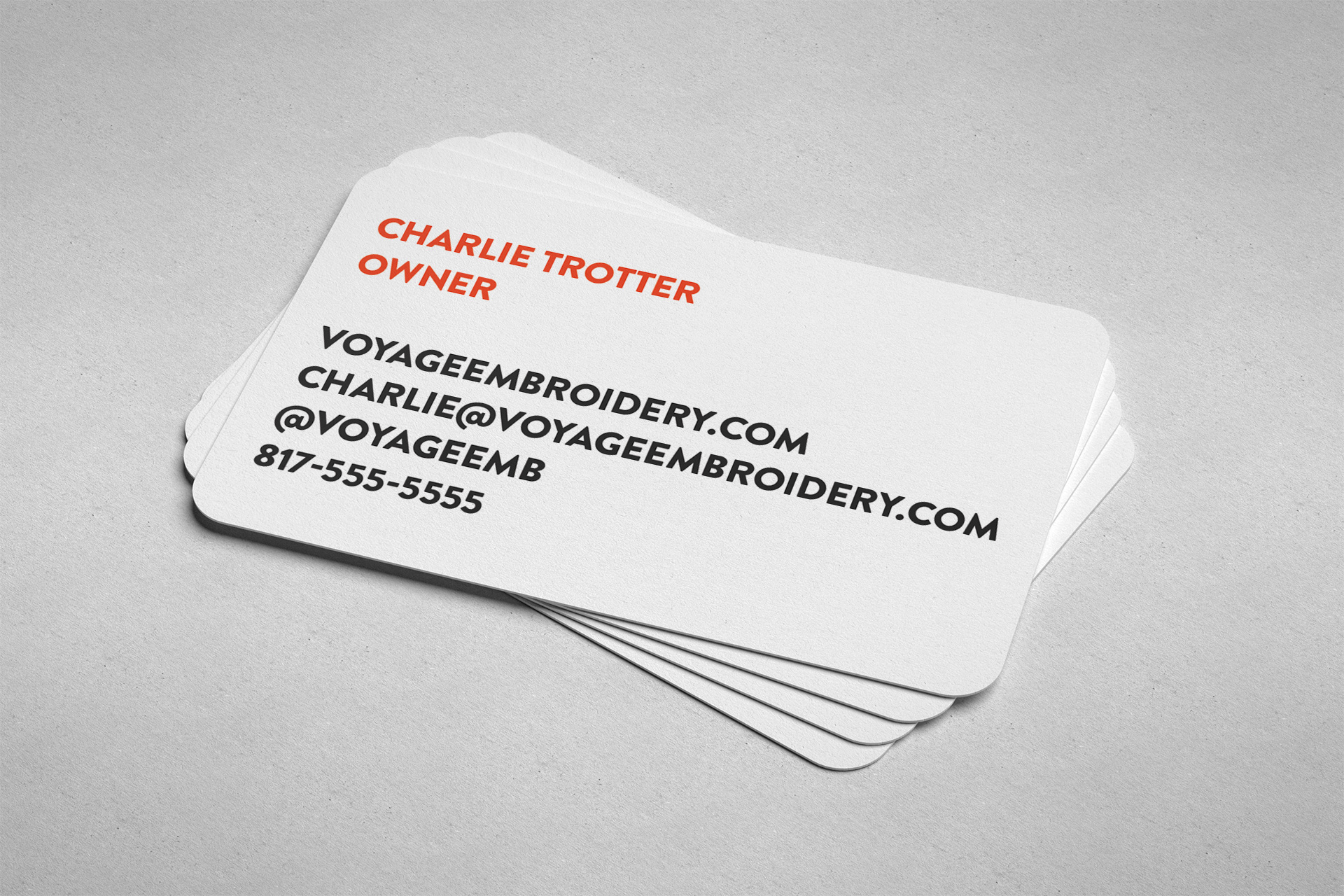 Mock up of business card back white