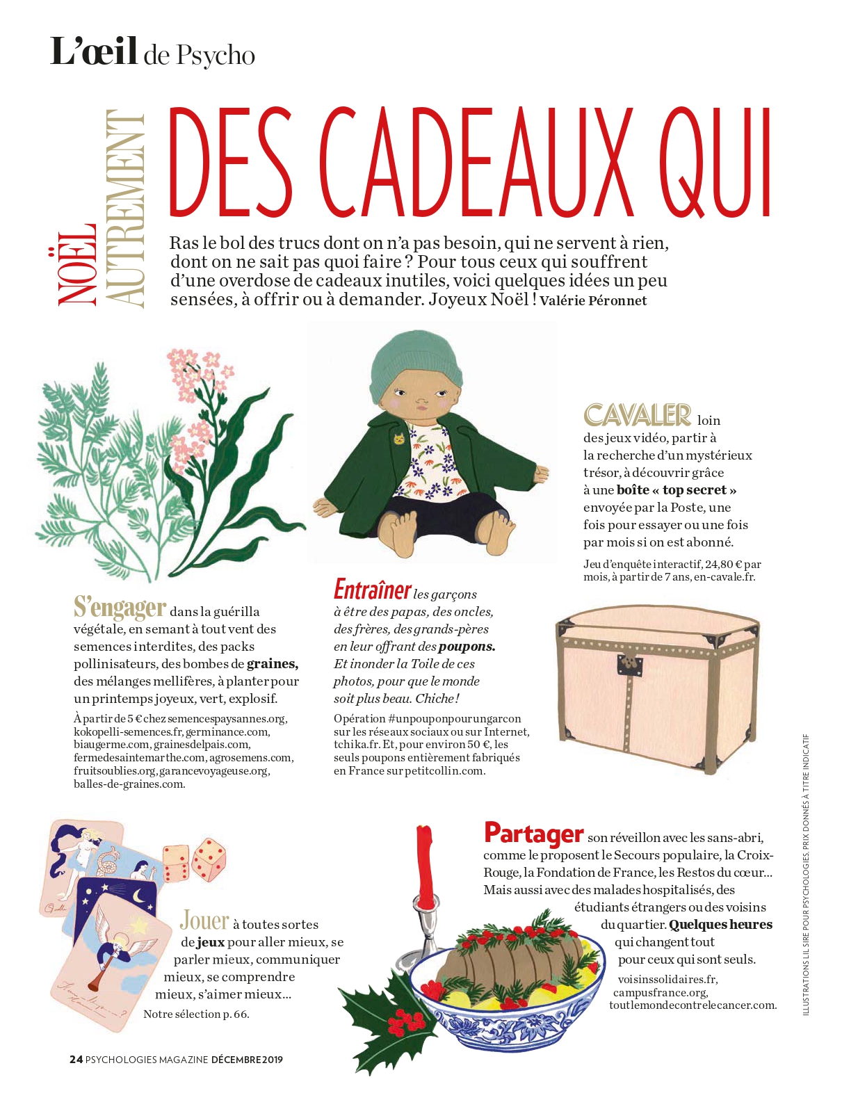 Des cadeaux qui ont du sens, psychologies magazine