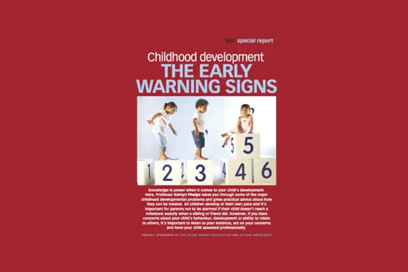 cover of early warning signs booklet