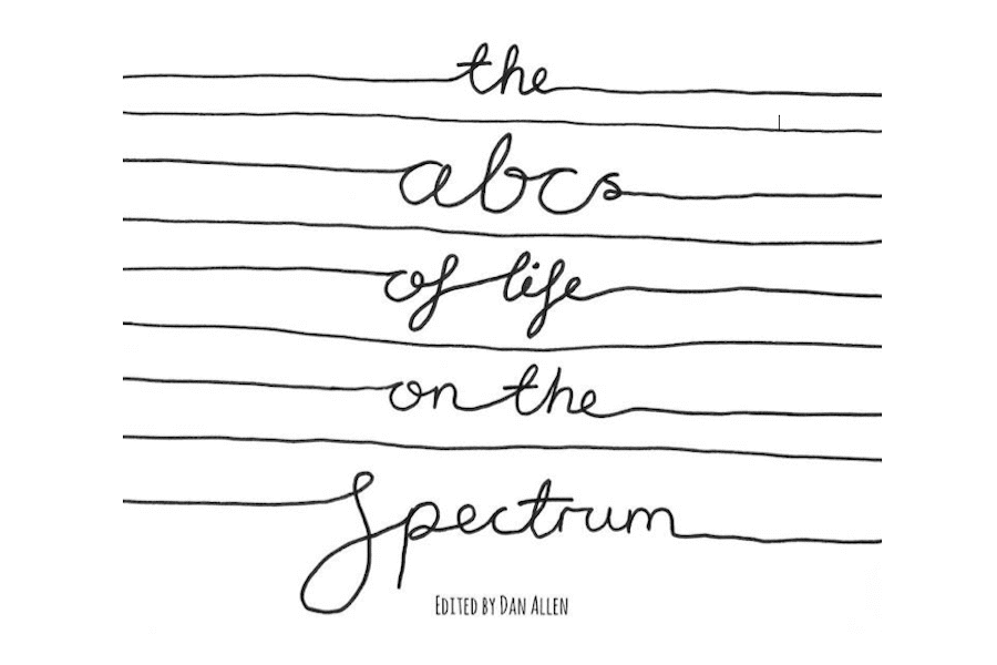Handwritten words spelling the abc of life on the spectrum