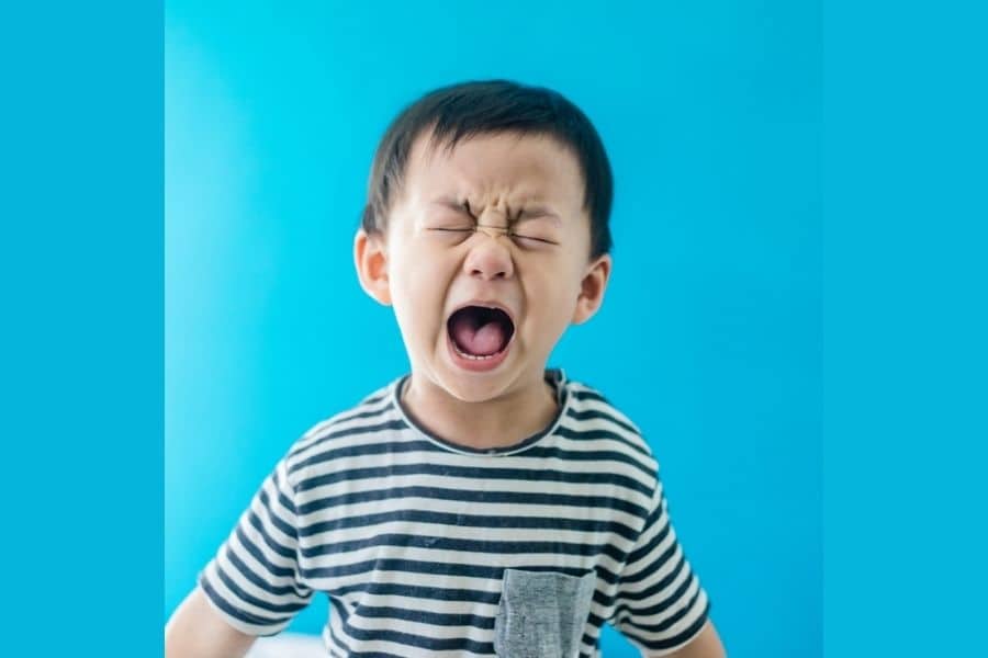 Young child screaming