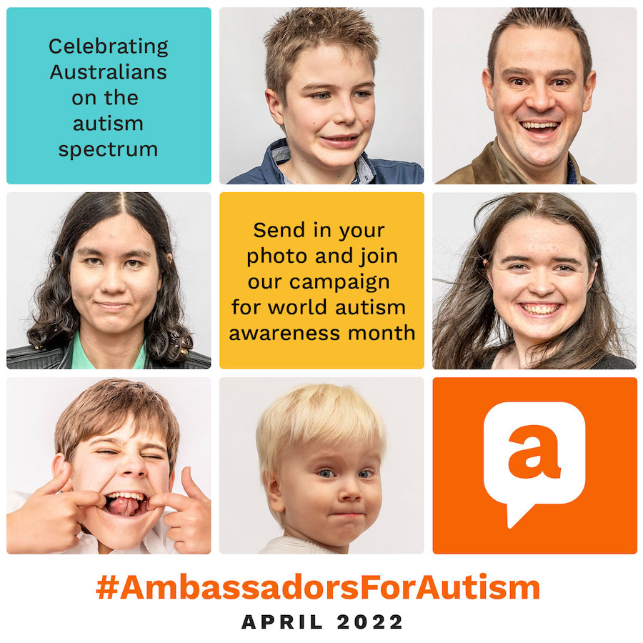 #AmbassadorsForAutism picture of 5 autistic individuals for world autism awareness day