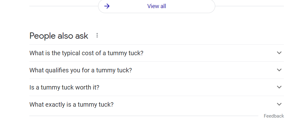 A Screenshot Showing Rich Snippet Results