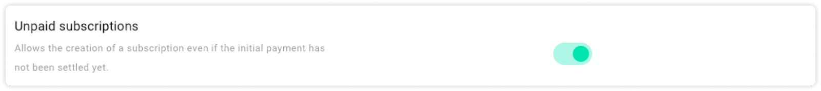 Screenshot of the circuly operations backend settings - unpaid subscription