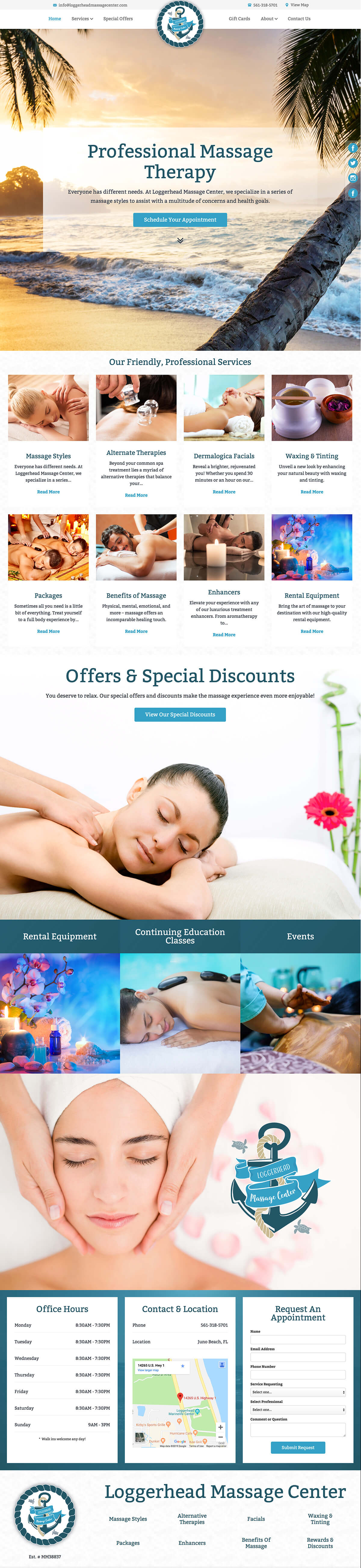 Get your massage therapy or spa business online with our web design services