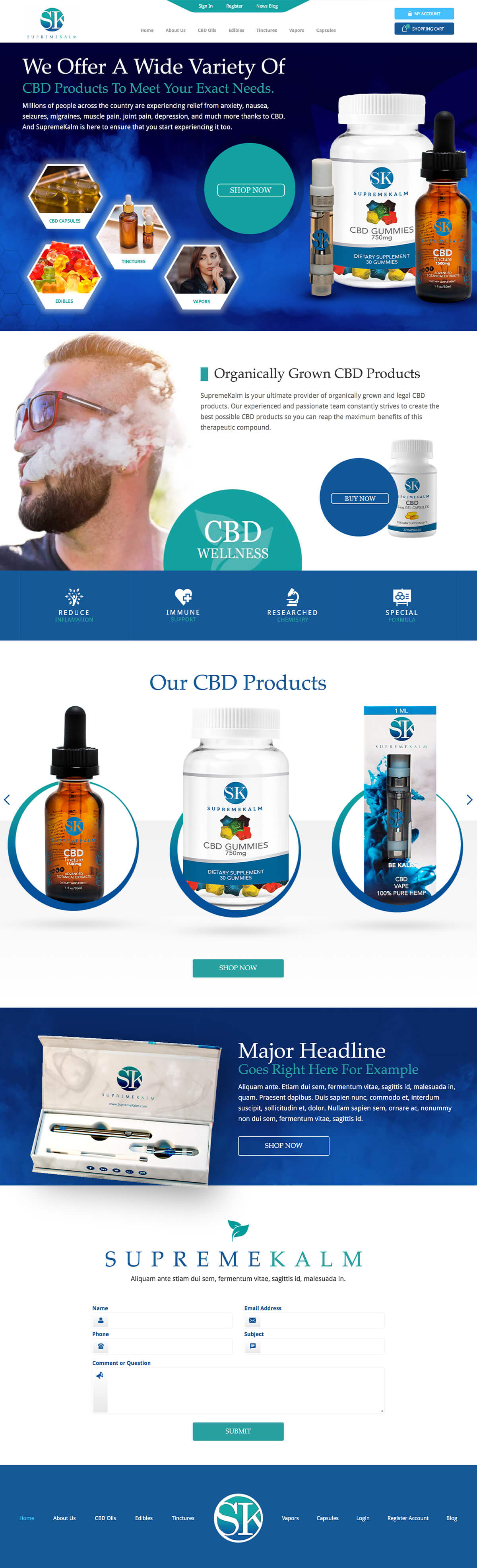 It's the website that sells the products. Get your custom CBD and Medical Marijuana website with brochure or e-commerce functionality.
