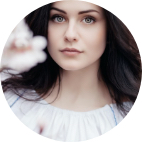 example picture of target group woman with black hair