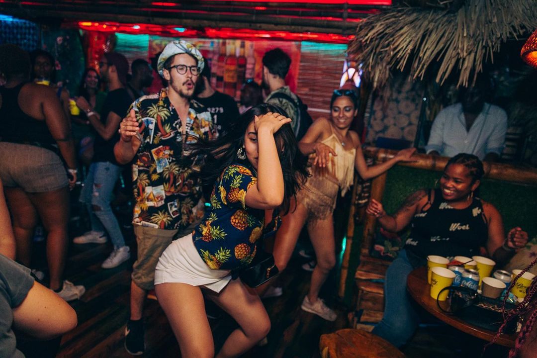 Some people dancing at The Beachcomber