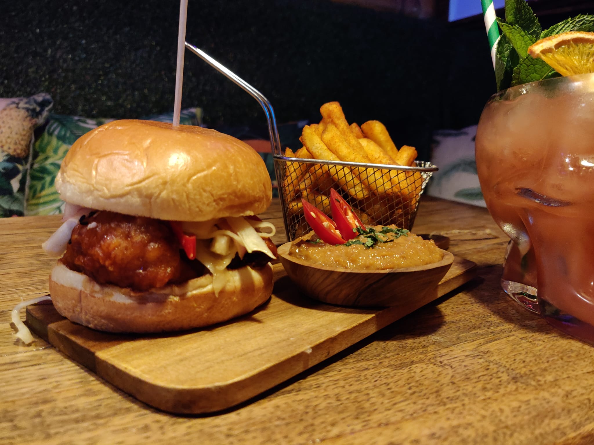 Korean chicken burger