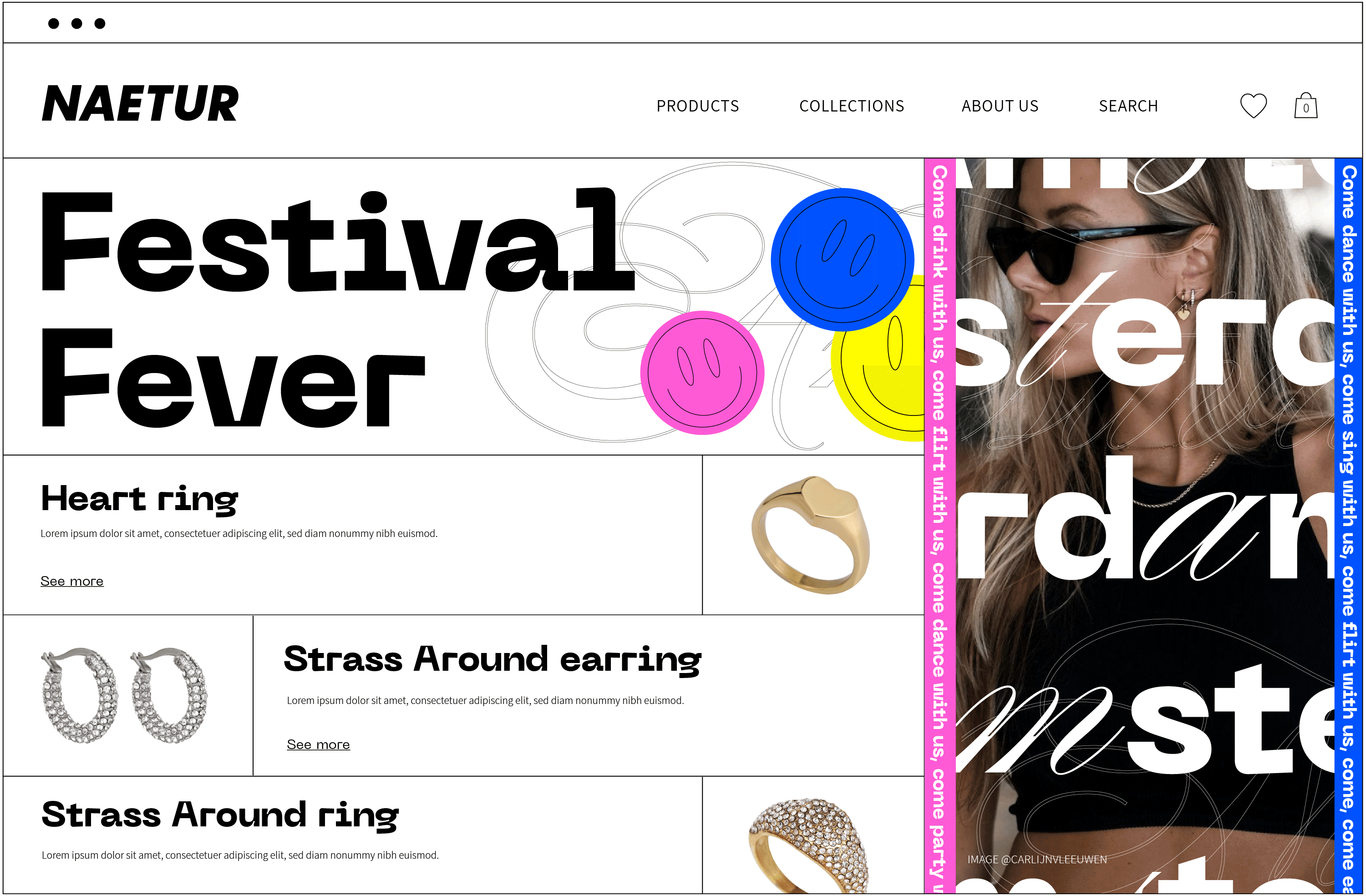 Naetur Festival Fever Campaign creative website homepage design