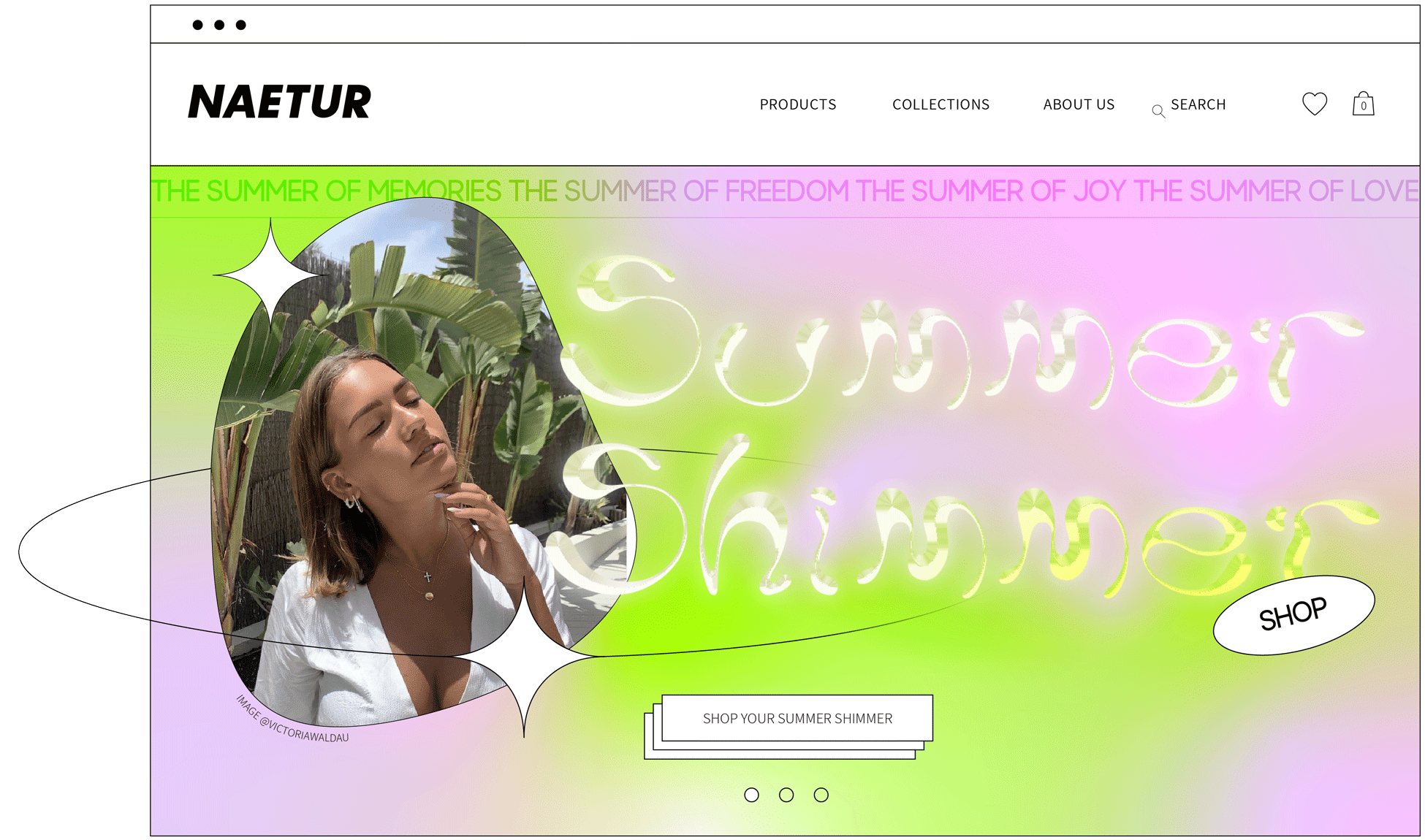 Naetur Summer Shimmer design art direction and branding