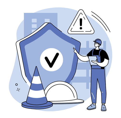 a worker reacting to a problem