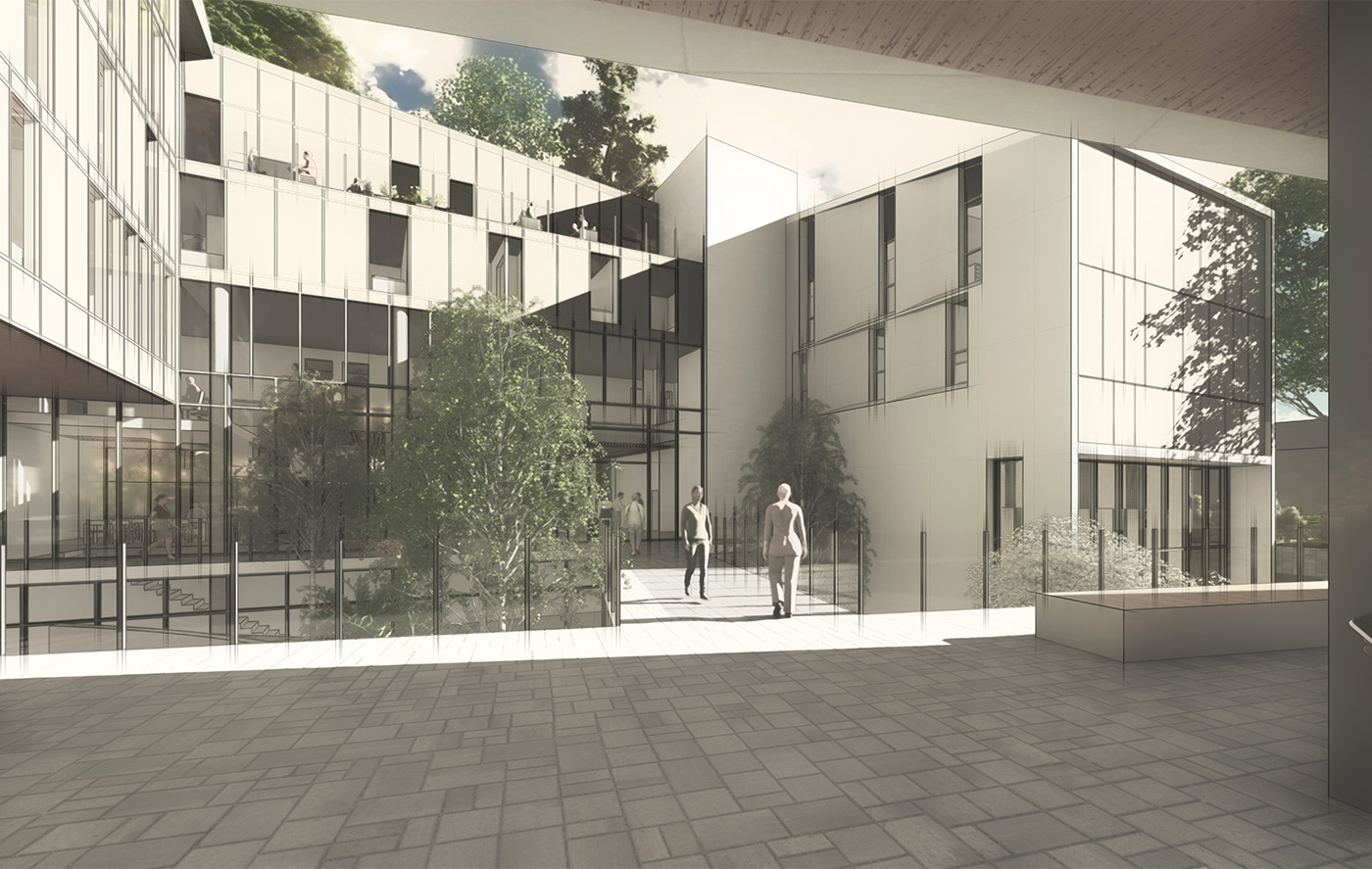 Public walkways in Menno Hall