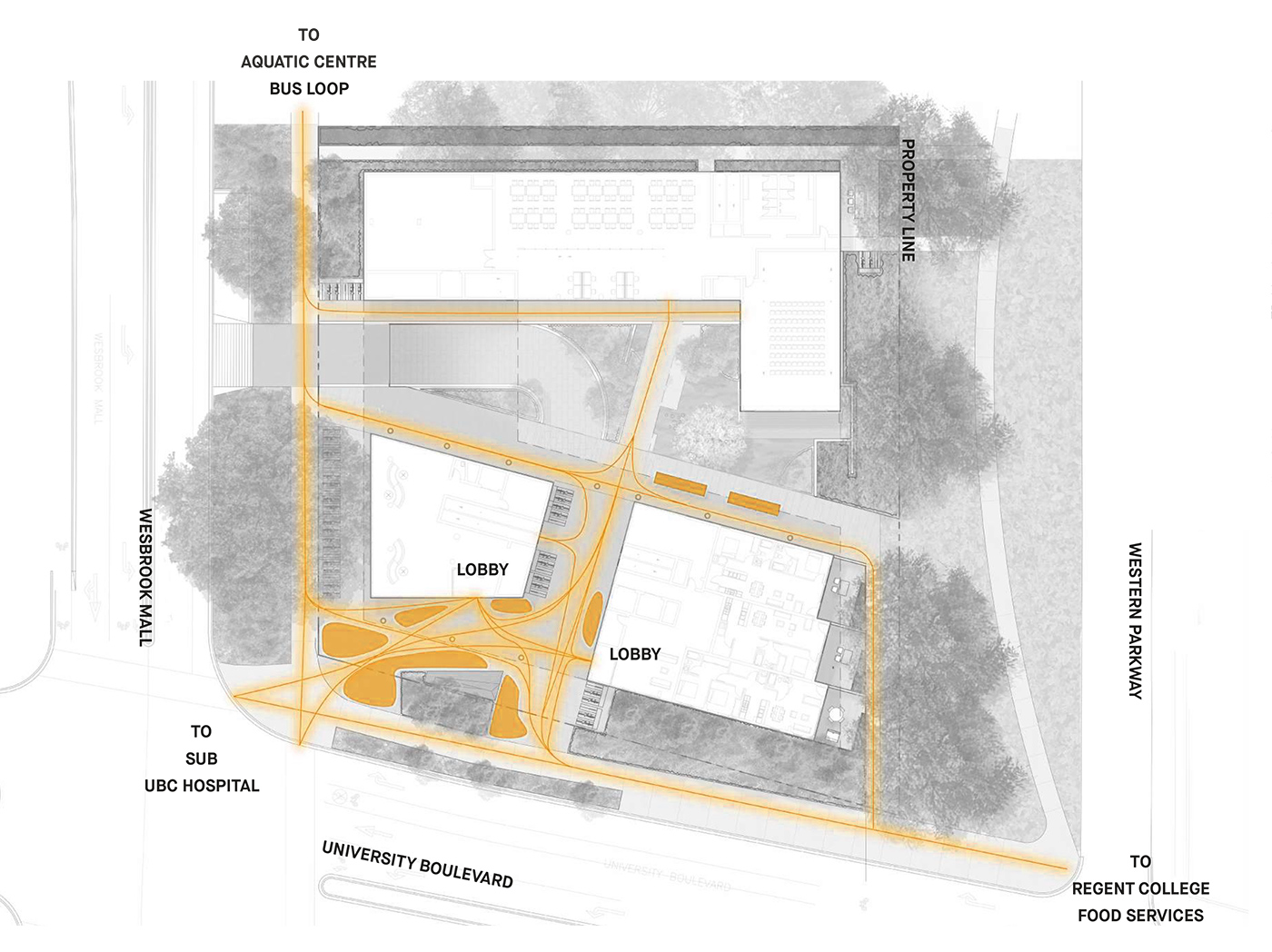 Ground floor footprint diagram Menno hall, Shape architecture