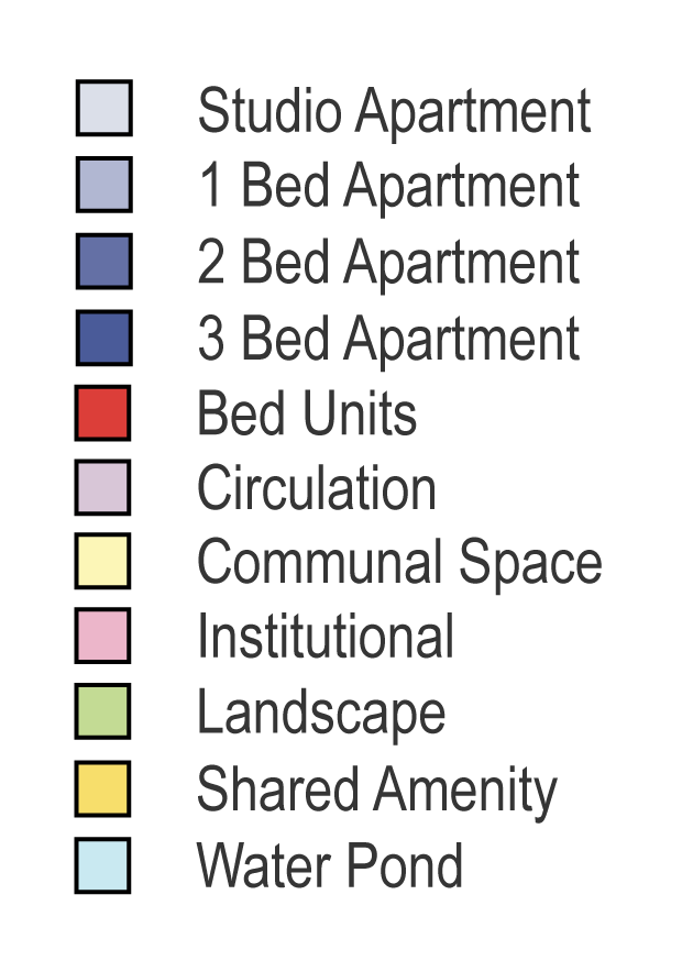 Menno Hall floor plan legend