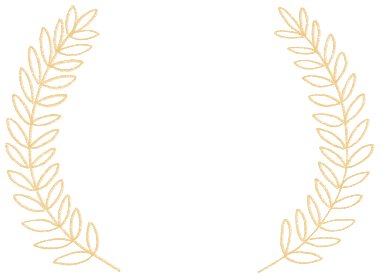 A drawing of an award wreath