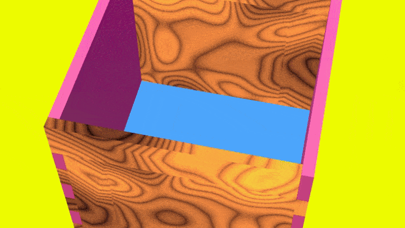 3D box with puzzle joints