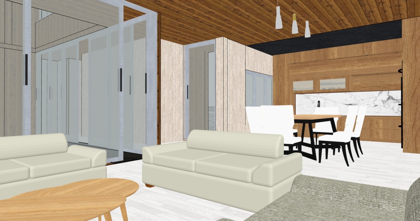 Interior view of the project in Snaptrude