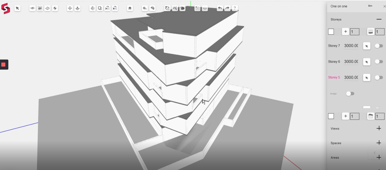 Generating 3D BIM model on Snaptrude