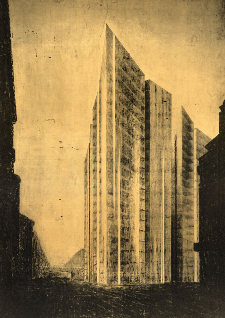 Glass Skyscraper by Ludwig Mies van der Rohe