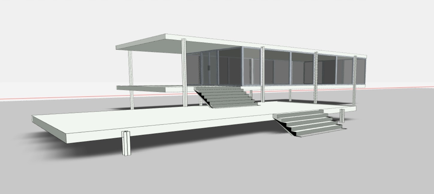 Modelling the Farnsworth House in Snaptrude